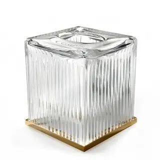 Контейнер для салфеток 3SC Elegance EL71ACRGO цвет-clear crystal/matte gold