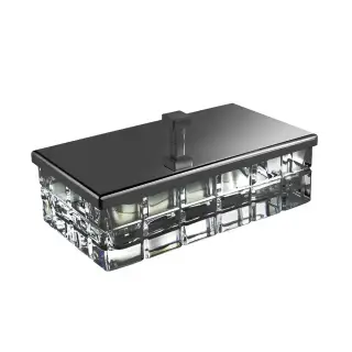 Контейнер для ватных дисков/палочек 3SC Palace PA78ACRCFSM цвет-clear crystal/nickel satin black matt