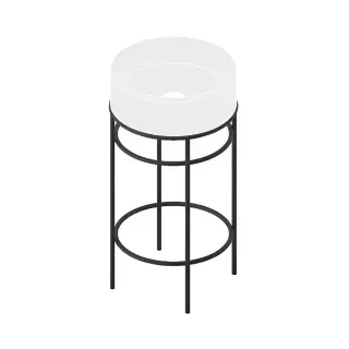 Консоль для ванной комнаты Art Ceram ACA058 17 цвет-черный матовый