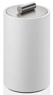 Контейнер для ватных дисков/палочек Decor Walther STONE DMD M 0971355 сталь матовая/белый