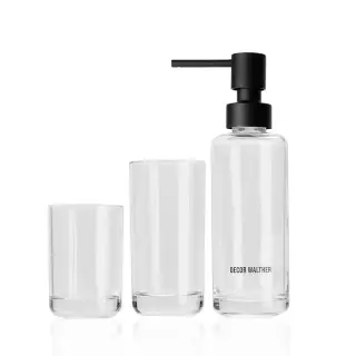 Decor Walther © 0940064 - POP UP Набор аксессуаров из стекла: стаканчики и дозатор Cтекло прозрачное