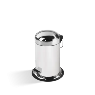 Decor Walther © 0608173 - TE 30 ведро с педалью Белый / Сталь полированная