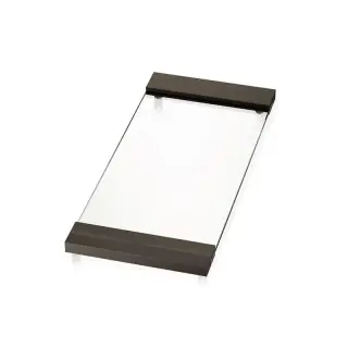 ™ Decor Walther 0848817 - TAB 37 поднос широкий темная бронза / прозрачное стекло