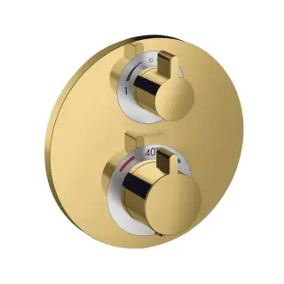 Смеситель для душа, Hansgrohe, Ecostat S, цвет-шлифованное золото