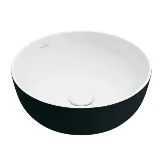 Раковина, Villeroy&Boch, Artis, шгв 430*430*125, отверстия для смесителя-отсутствуют, цвет-Coal Black