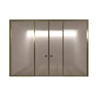 Ограждение в нишу Vismara Vetro SUITE WAG533306002130S + WAG533306002130D + WFM533309982130D + WFM533309982130S + MSU020*4 профиль Satin Gold33/стекло Bronze Net53