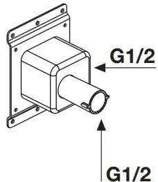 Скрытая часть для арт. AY920SA, арт. AY920LU, арт. AY921SA, арт. AY921LU, арт. AY922SA и арт. AY922LU G1/2