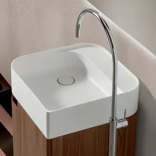 Раковина Oasis LEAF 0PFLFS045 композит Lightfeel белый