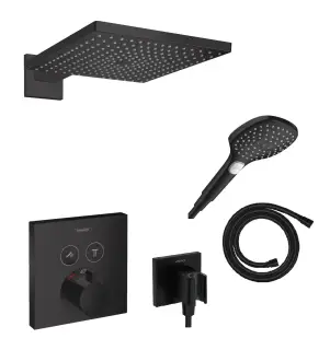 Душевой гарнитур HANSGROHE Shower Select+RAINDANCE E 15763670+26238670+26889670+26520670+28276670 цвет-матовый черный