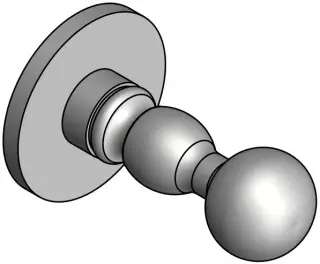 Крючок Cristal&Bronze VOLGA C14-A2-502 POLISHED NICKEL