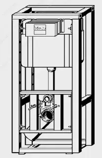 Рама монтажная с бачком для подвесного унитаза eco plus T3, 53*24*h113