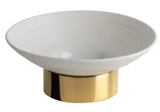 Мыльница Cristal&Bronze HÉMISPHÈRE FS13-D1-601 белый Лиможский фарфор/золото