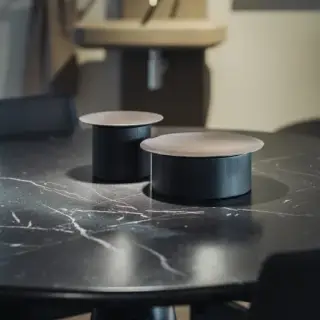 Контейнер для салфеток Agape GEMMA ACOM252.RW+ACOM256.SP ROVERE SCURO-RW/сталь матовая