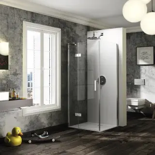 Боковая стенка для душевой кабины HUPPE SOLVA SAK C SOLO T 21HW1X0900927000 блестящее серебро/прозрачное стекло