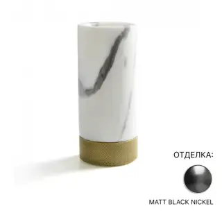 Стакан 3SC APUANA 2.0 AP03ACFM мрамор BIANCO STATUARIO/MATT BLACK NICKEL