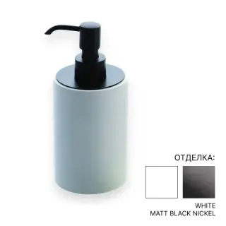 Дозатор Bertocci TRECENTO 125.4848.6850 цвет-Nickel Nero Matt/solid surface-белый