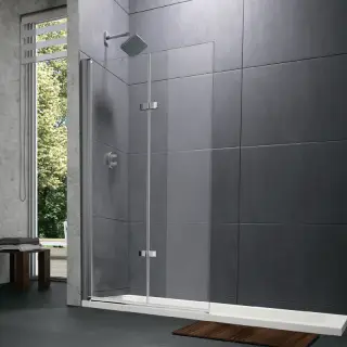 Шторка на ванну HUPPE DESIGN PURE AKT S T 21HK179999927500 блестящее серебро/прозрачное стекло Anti-Plaque