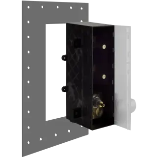 Внутренняя часть термостатического смесителя для душа с 2-мя запорными вентелями, хром