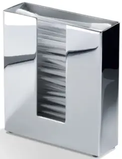 Контейнер для ватных палочек, настольный 9.5*2.5*h9.5 хром