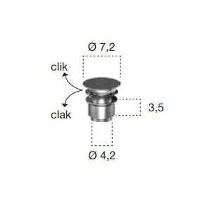 Донный клапан Antonio Lupi Nero opaco US43 Nero opaco
