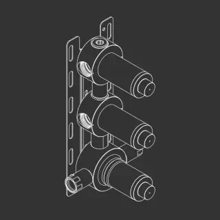 Встраиваемая часть термостата на 2 потребителя