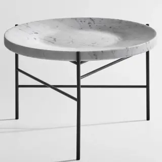 Столик для ванной комнаты Antonio Lupi PAESAGGI SOSPESI PSG2 MARMO CARRARA, структура - сталь NERO GOFFRATO