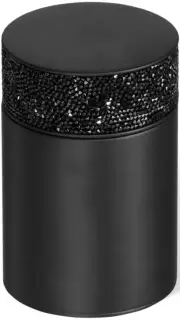 Баночка с крышкой d.6.5*h9.8 черный матовый/кристаллы Swarovski