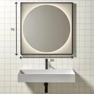 Зеркало для ванной Antonio Lupi MOON MOON9070 черный матовый