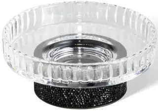 Мыльница Decor Walther ROCKS STS 0934360 прозрачный/черный матовый/кристаллы Swarovski