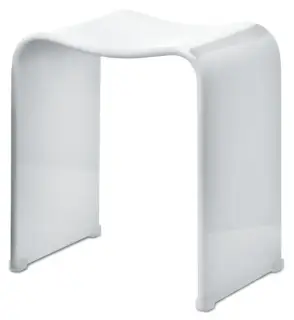 Табурет для ванной комнаты 40*30*h46, белый глянец