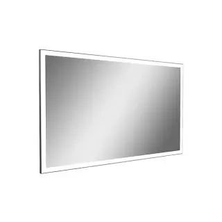 Зеркало для ванной Antonio Lupi VERTICE VERTICE90W.144 с блестящей кромкой, с белой светодиодной подсветкой, на раме черного цвета