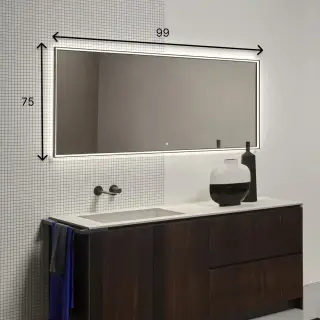 Зеркало для ванной Antonio Lupi Nastro NASTRO75W.99 рамка черная