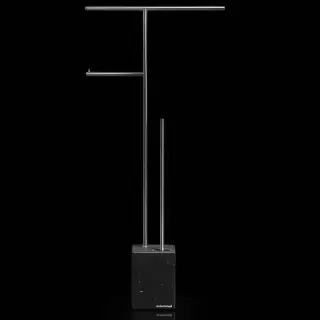 Стойка комбинированная Antonio Lupi BIVIOCOMBI BIVIOCOMBI2 база NERO MARQUINIA/нерж.сталь сатинированная