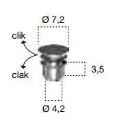 Донный клапан Antonio Lupi Ottone satinato naturale US41OS Ottone satinato naturale