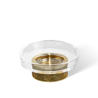 Мыльница Decor Walther ROCKS STS 0934041 темная бронза/матовое золото/кристаллы Swarovski/прозрачное стекло