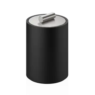 Контейнер для ватных дисков/палочек Decor Walther STONE DMD S 0971265 цвет-черный матовый/сталь матовая