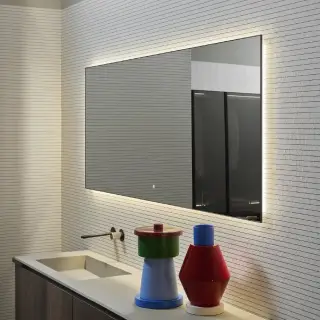 Зеркало для ванной Antonio Lupi CURVA CURVA75W.144 цвет-NERO GOFFRATO-545