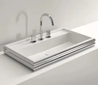 Раковина Milldue Zurigo 81 9226 ceramilux bianco glossy - j17, polished steel