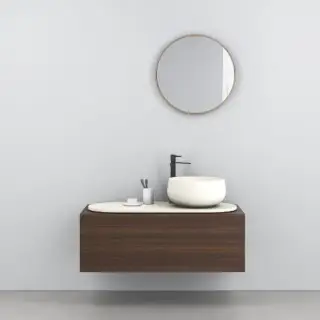 Комплект мебели с раковиной Cielo DELFO DECDE.EU+DEPIO.TL+BATO.TL база Eucalipto/топ+раковина TALCO
