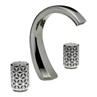 Смеситель для раковины THG Nihal porcelaine U2P.D24.151 чёрный никель (D24)