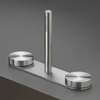 Смеситель для ванны CEA Giotto GIO112OS сталь матовая/шпон дуба