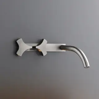 Смеситель для раковины CEA Ziqq ZIQ02WEL сталь глянцевая, шпон венге