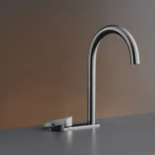 Смеситель для раковины CEA Ziqq ZIQ32WEL сталь глянцевая /шпон венге