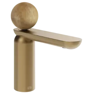 Смеситель для раковины Gessi Perle 74302#726 цвет-Warm Bronze Brushed PVD/Onyx Cola