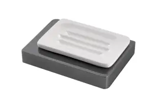 NOKEN LOUNGE Мыльница настенная, белый/титан