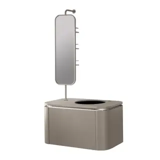 NOKEN FORMA Модуль подвесной для раковины с зеркалом, столешница Project Tech, 90 см, almond