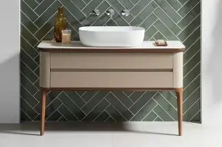 NOKEN LIEM Комплект тумба + ножки, орех/песок