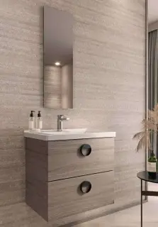 NOKEN PACK NK CONCEPT 65 CM Комплект мебели со смесителем и зеркалом, grey oak/белый/хром