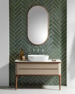 NOKEN PACK LIEM SAND Комплект мебели 122 см с зеркалом, орех/орех песок/белый матовый