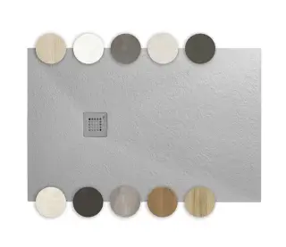 NOKEN SLATE FINISH STUDIO Поддон из минерального литья, A=901-1000xB=920-1000хh30 мм. Спецзаказ!